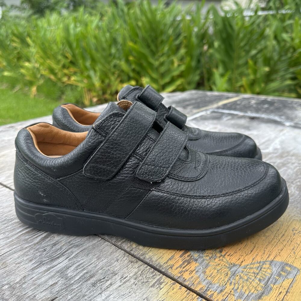 DR COMFORT Collette Women’s 10 W Wide Black Leather Diabetic Walking Shoes 910